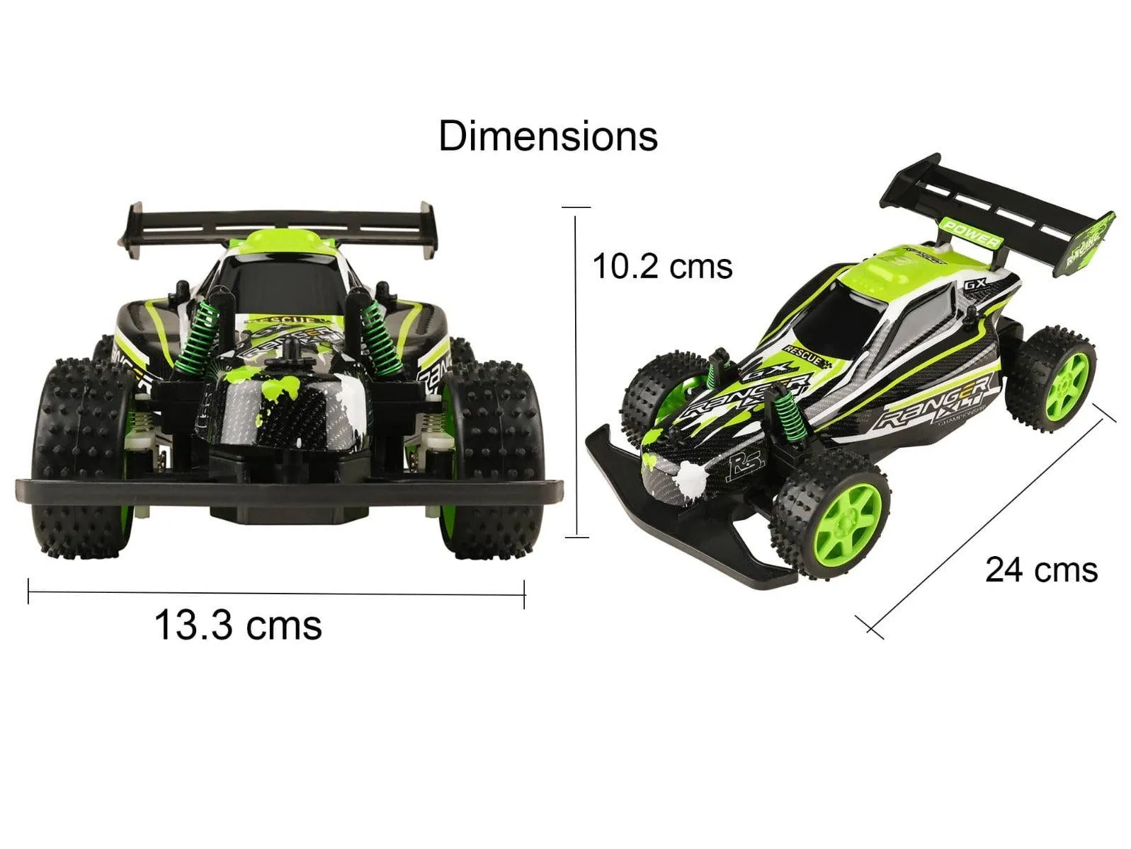 Playzu Ranger Alien 1:18 Scale R/C Car - Green for Ages 6 