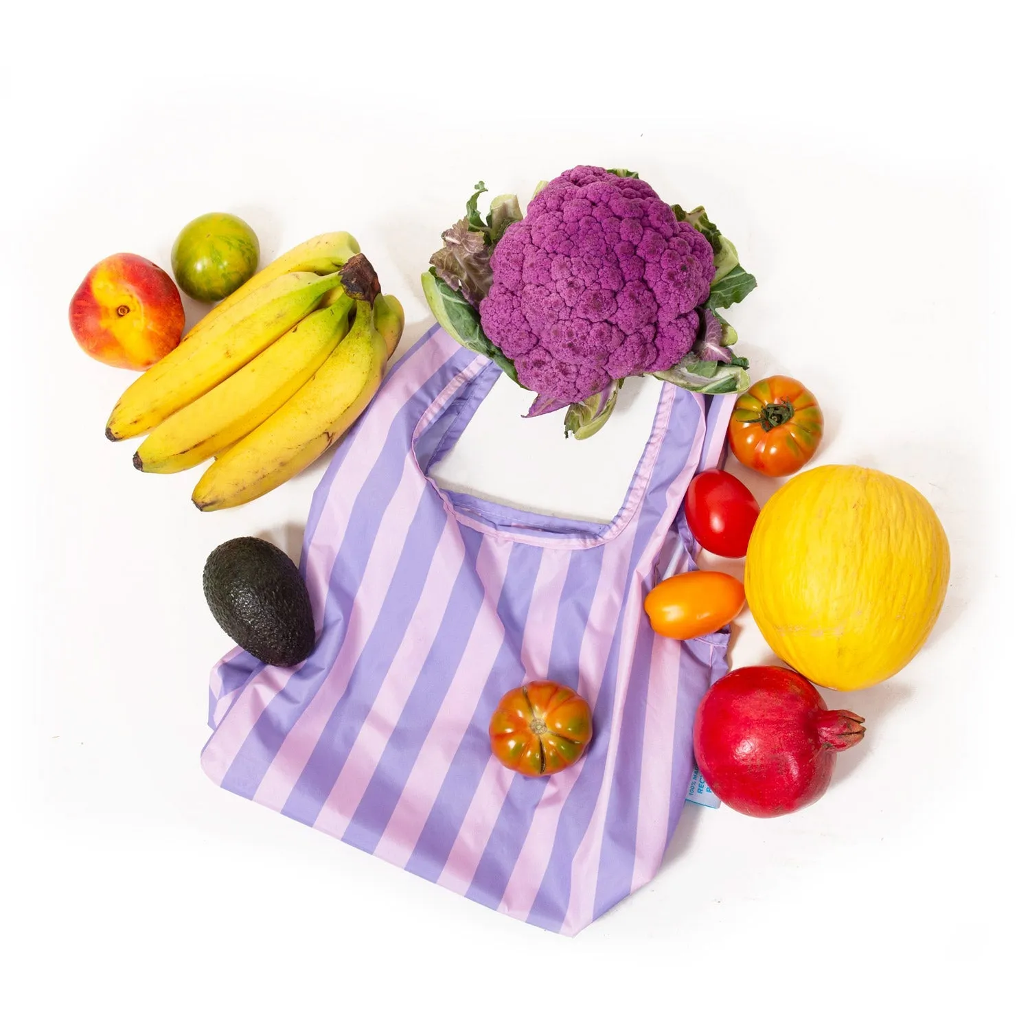 Purple Stripes | Mini Reusable Bag