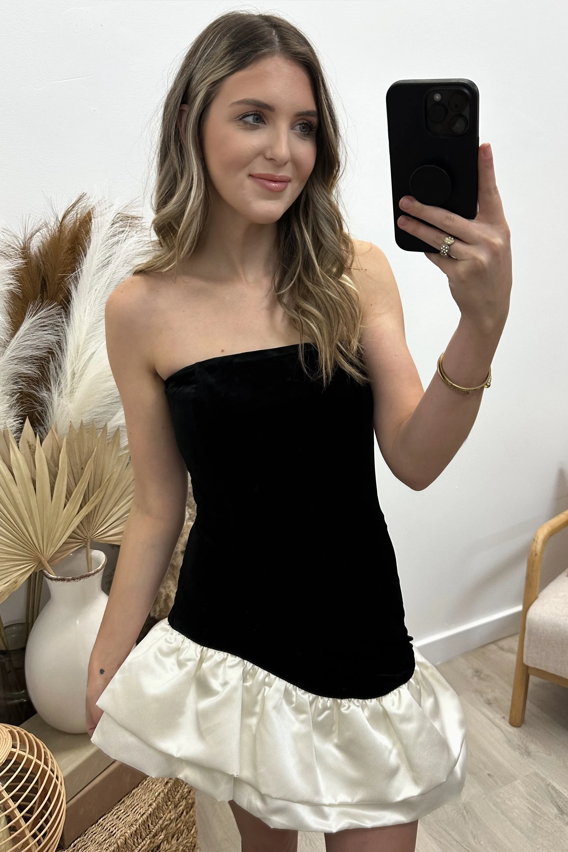 "Glamorous Gaze" Dress (Black/White)