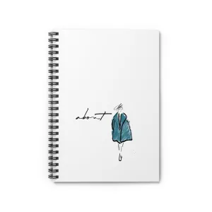 "Lady Green" -Chic Fashion Sketch Spiral Notebook - Ruled Line for Stylish Note-Taking