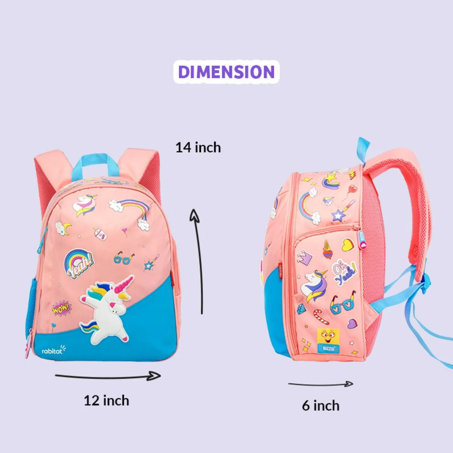 Rabitat Smash School Bag 14.5" - Sizzle