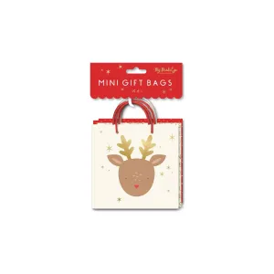 Reindeer Mini Gift Bag Set of 6 S9109
