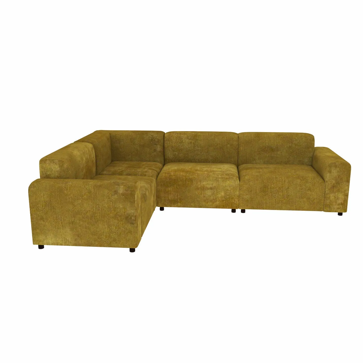 Rustic Pearl Pastel Coloured with Premium Comfort L Shaped 4 Seater Sofa Set for Home