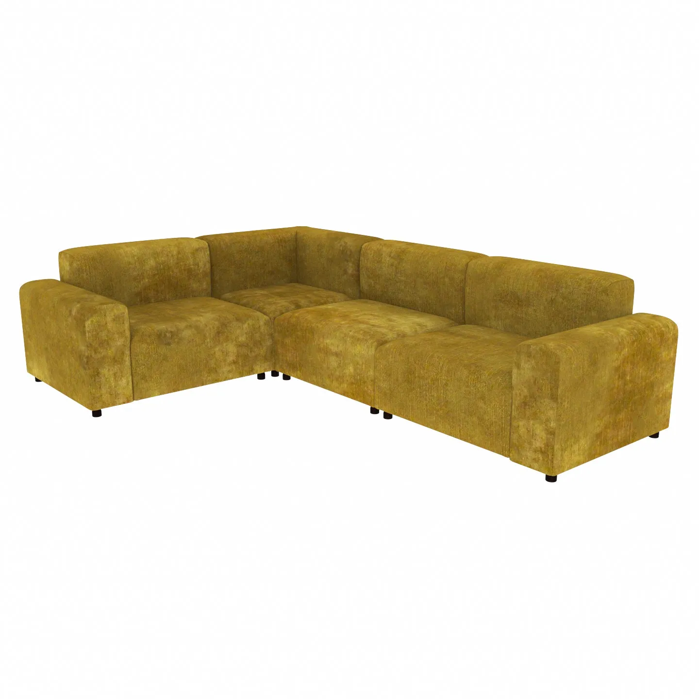 Rustic Pearl Pastel Coloured with Premium Comfort L Shaped 4 Seater Sofa Set for Home