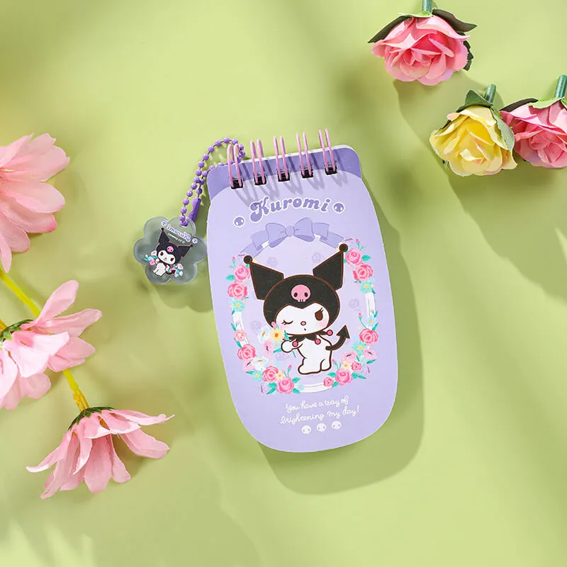 Sanrio Floral Flip Phone Design Tiny Spiral Notebook