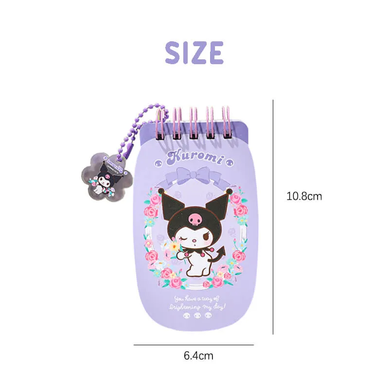 Sanrio Floral Flip Phone Design Tiny Spiral Notebook