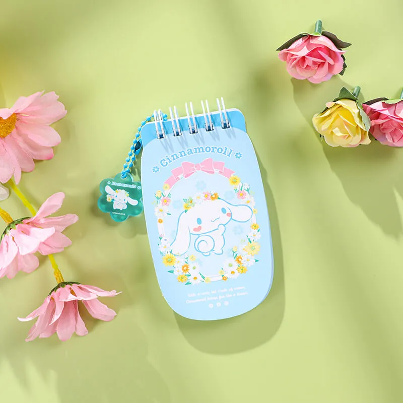 Sanrio Floral Flip Phone Design Tiny Spiral Notebook