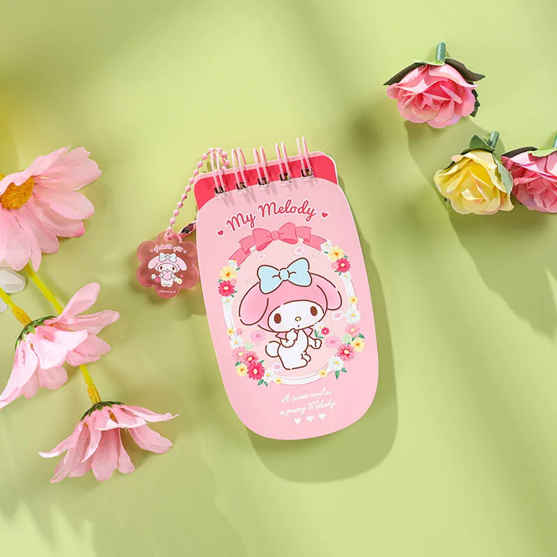 Sanrio Floral Flip Phone Design Tiny Spiral Notebook