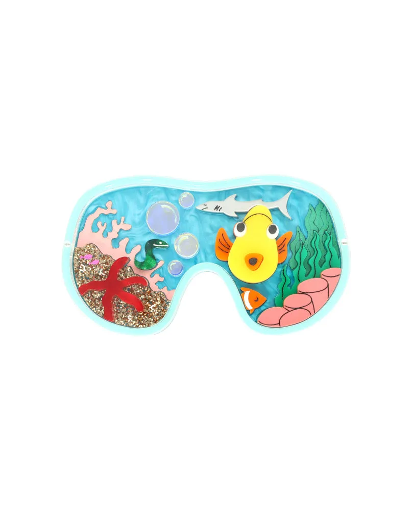 Sea Wonders In My Diving Mask brooch