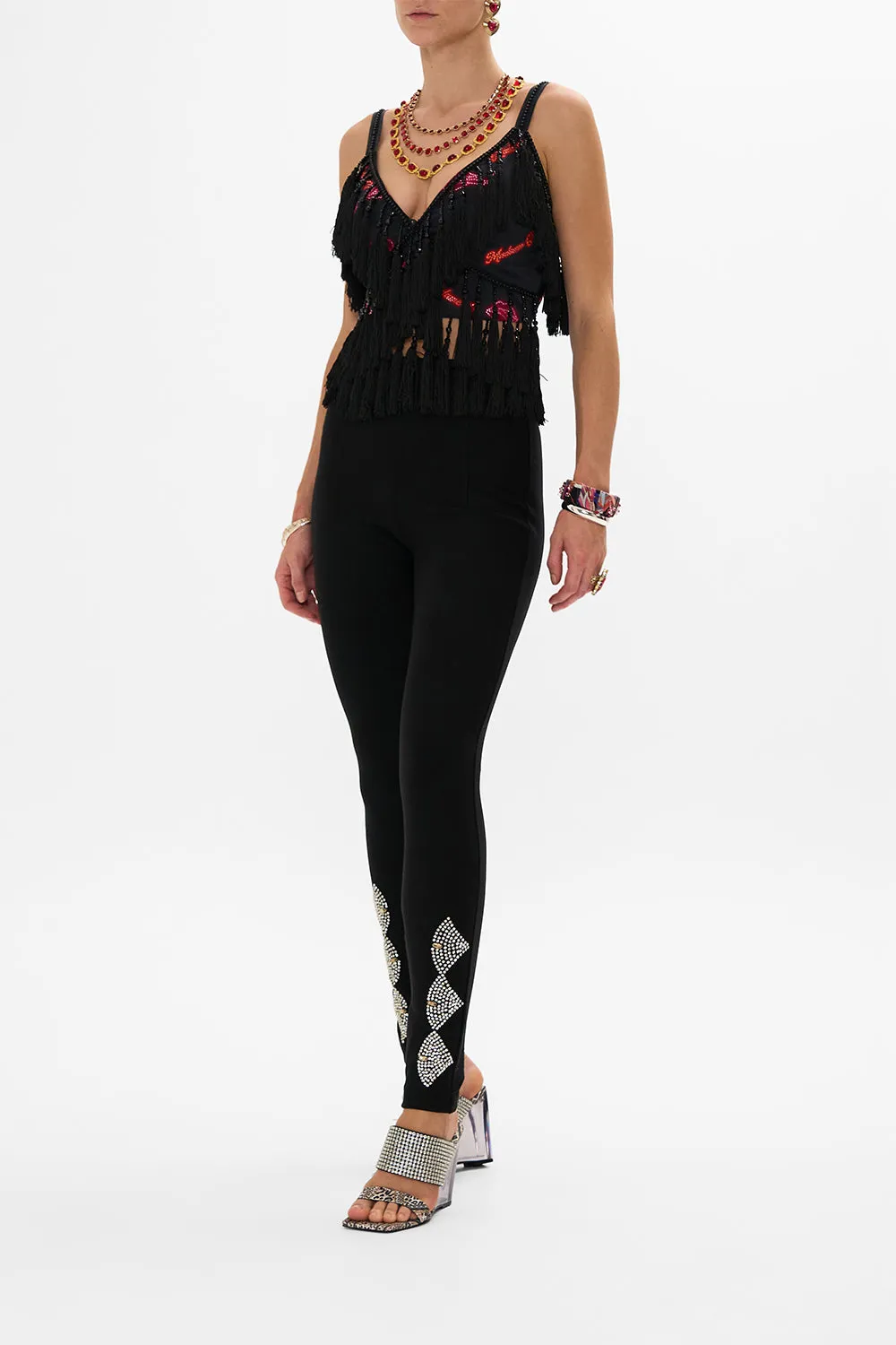 SEAM DETAIL BRALETTE WITH TASSELS ELECTRIC LOVELAND