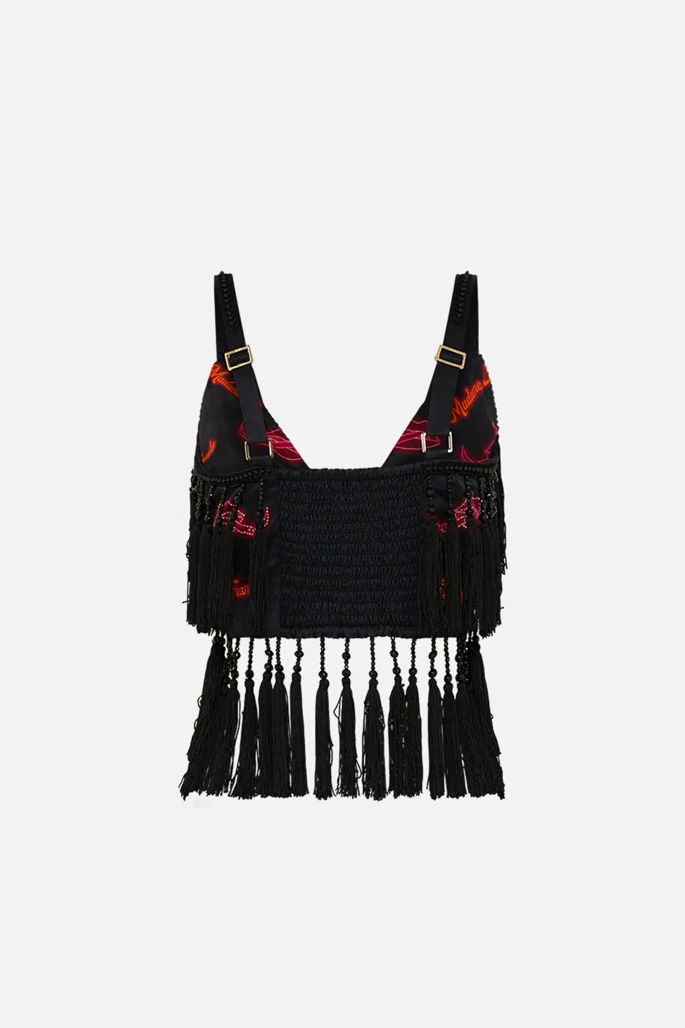 SEAM DETAIL BRALETTE WITH TASSELS ELECTRIC LOVELAND