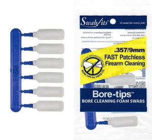 (Single Bag) .357cal/.38cal/.380cal/9mm Barrel Cleaning Bore-tips® by Swab-its®: Barrel Cleaning Swabs: 41-0901