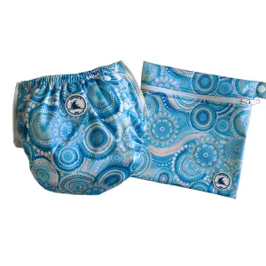 SWIM NAPPY & MINI WET BAG - CALLED HOME TO THE OCEAN