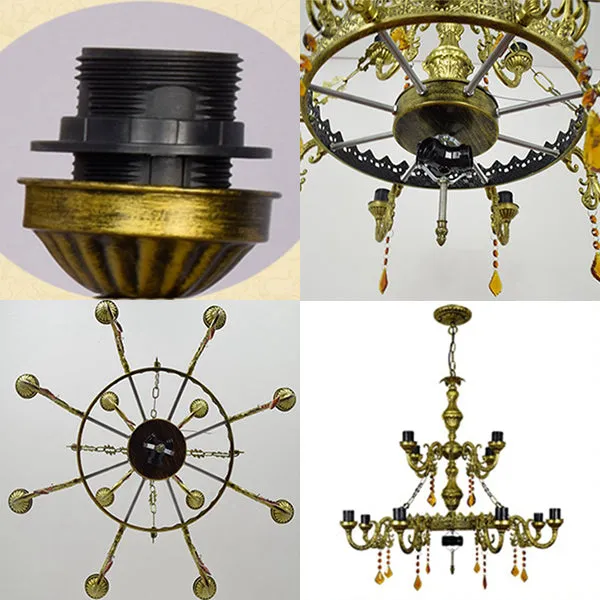 Tiffany Style Stained Glass Dragonfly 13-Light Dome Hanging Lamp - Jewel Inverted Chandelier for Living Room