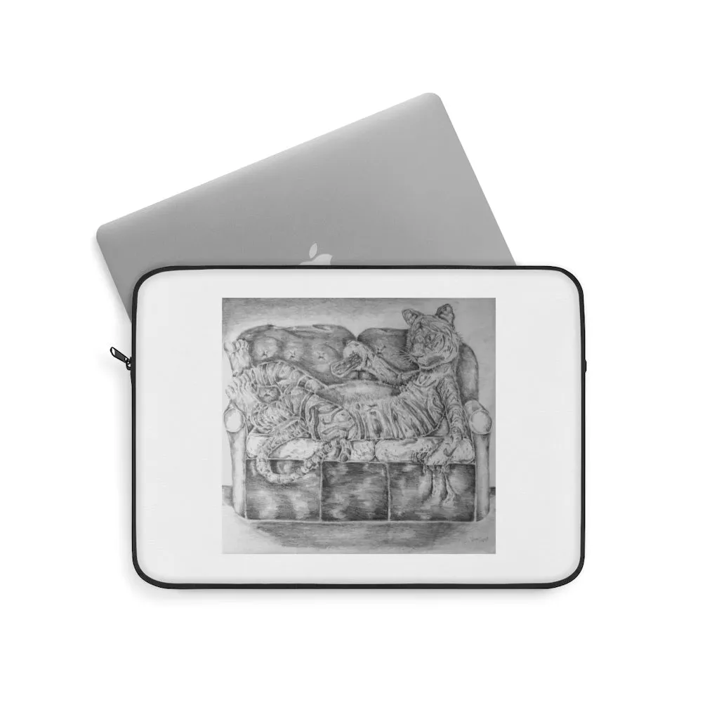 Tiger on a Couch Laptop Sleeve
