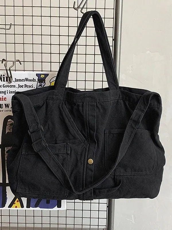 Vintage Wash Large Shoulder Bag