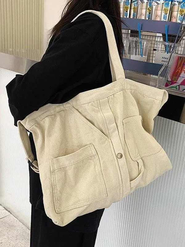Vintage Wash Large Shoulder Bag