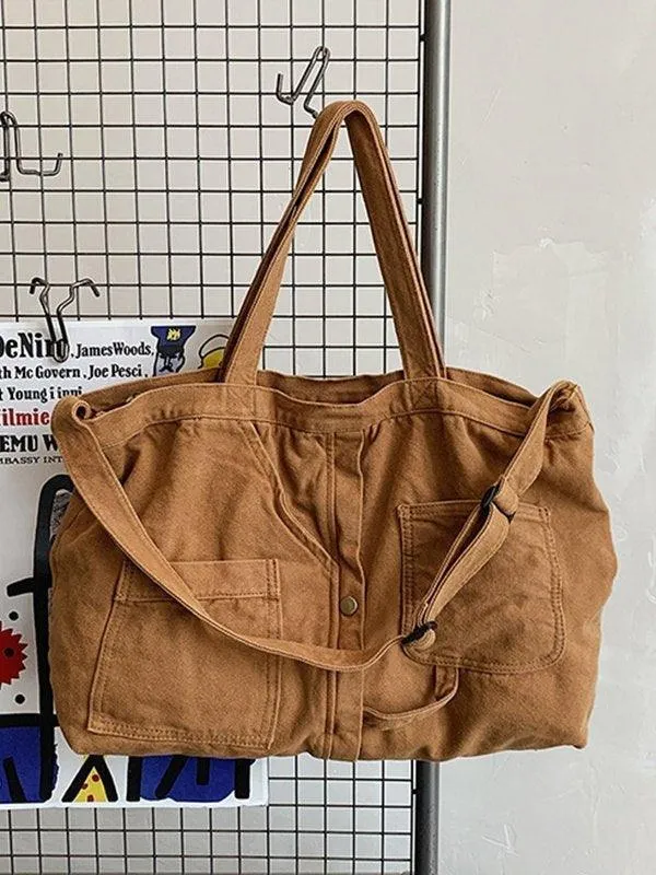 Vintage Wash Large Shoulder Bag