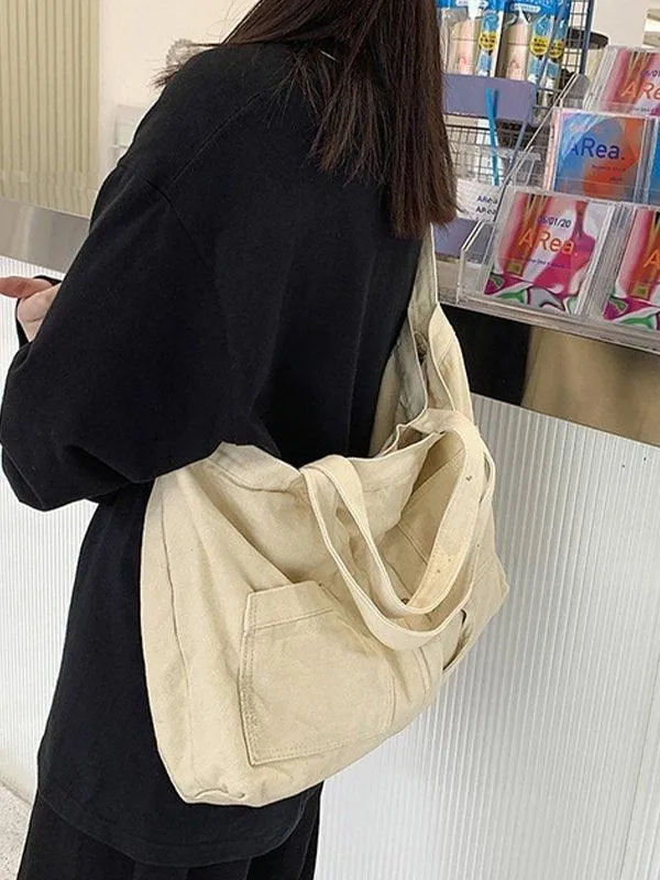 Vintage Wash Large Shoulder Bag