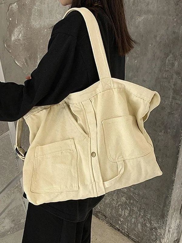 Vintage Wash Large Shoulder Bag