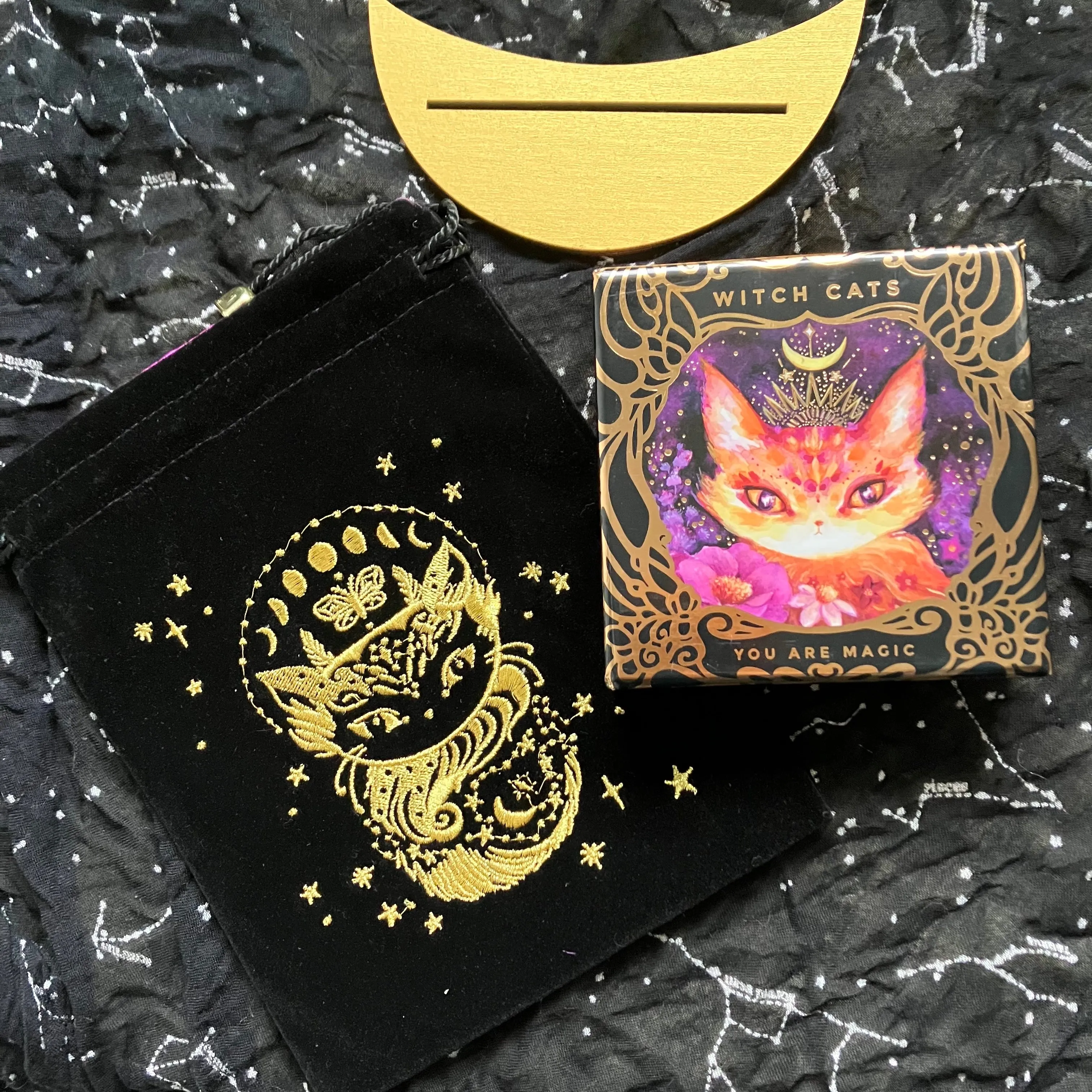 Witch Cats Deck Gift Set