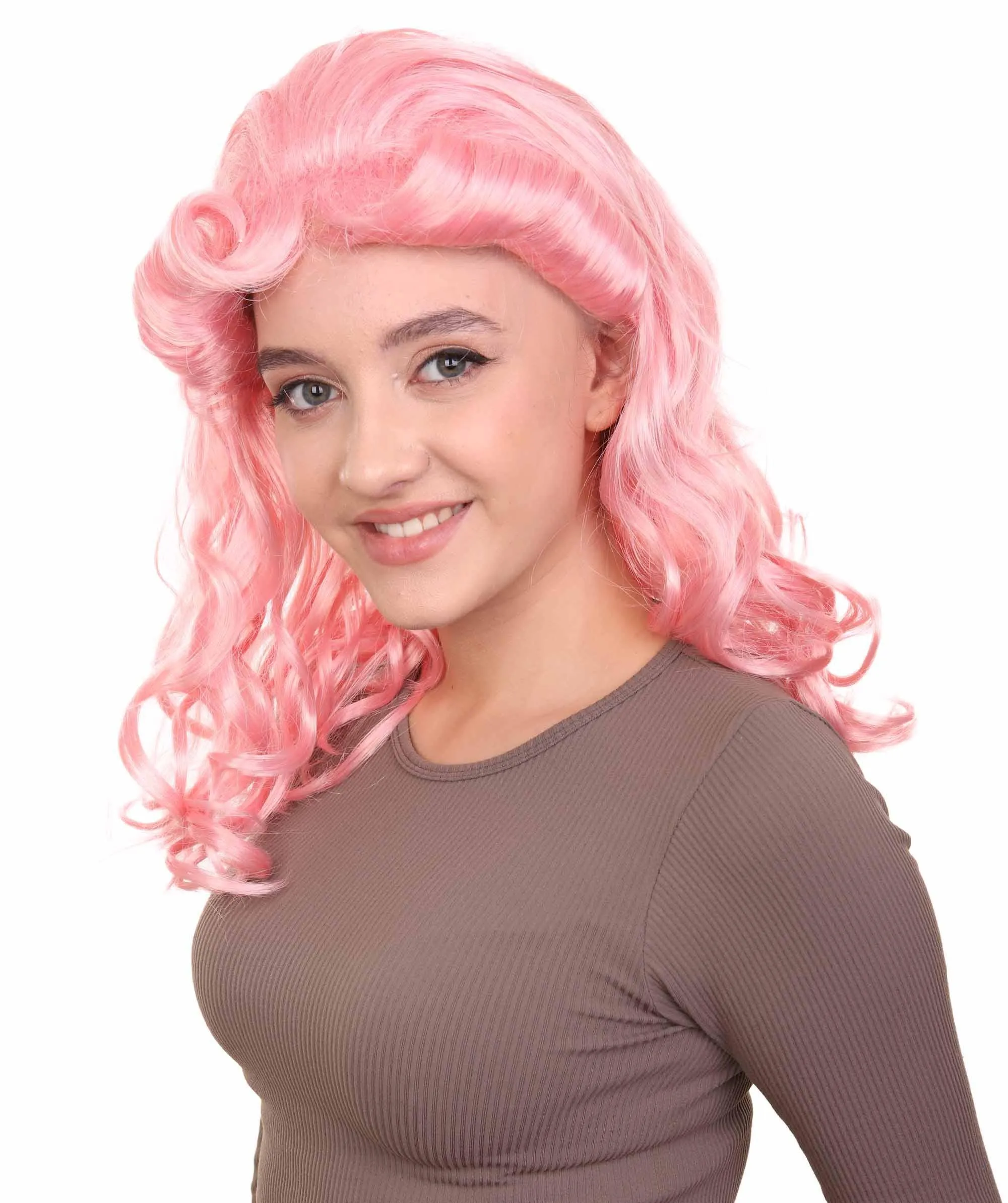 Womens 40's Pin Up Girl Wig | Pink Vintage Wig | Premium Breathable Capless Cap