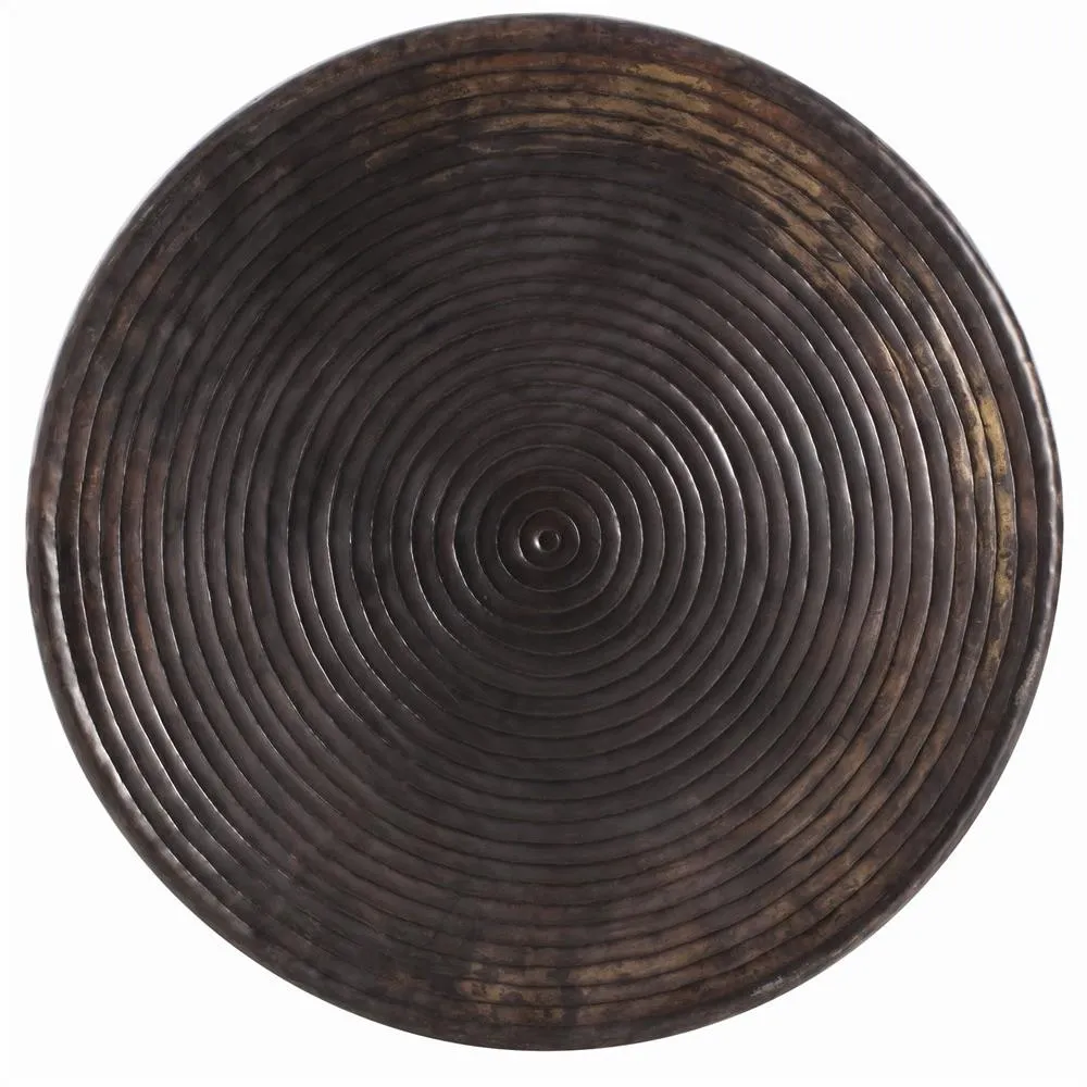 Zen Garden Metal Drum Cocktail Table