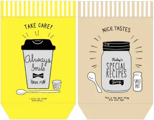 Zip Bag With Bottom Gusset S 7.5 X 4.7X 2 In 6Pcs Cafe